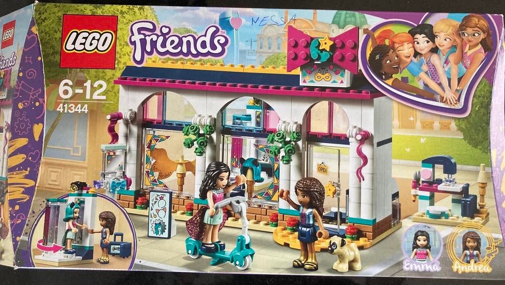 Lego friends 41344 la boutique de mode complet, Ophalen, Gebruikt, Complete set, Lego