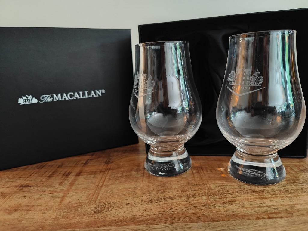 Macallan 2x Glas Glencairn Original + Luxe box Nosing Glass, Verzamelen, Overige gebieden, Overige typen, Nieuw, Ophalen of Verzenden