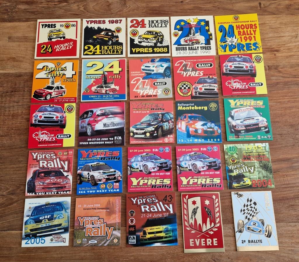 Herdenkings plaatjes 24h rally van ieper, Verzamelen, Ophalen of Verzenden, Gebruikt
