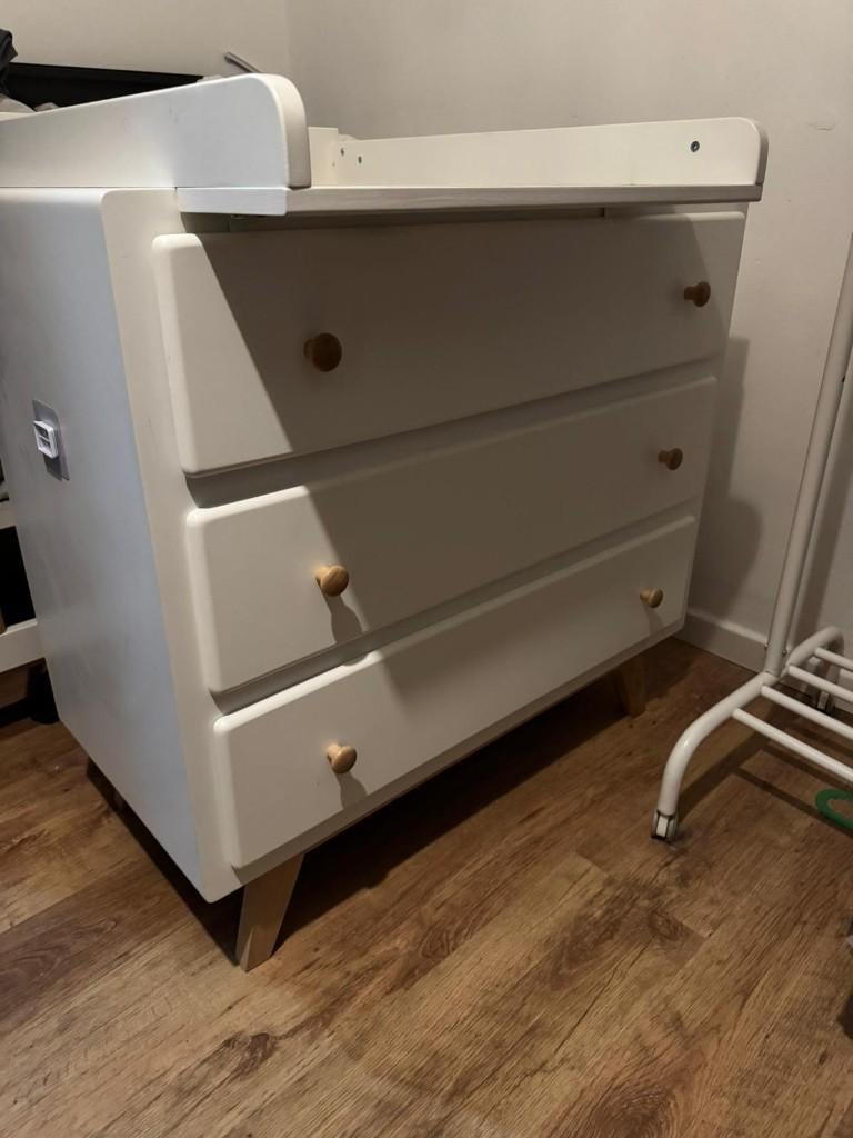 Commode 3 tiroirs + table à langer Maison du Monde bébé, Enlèvement, Comme neuf, Commode