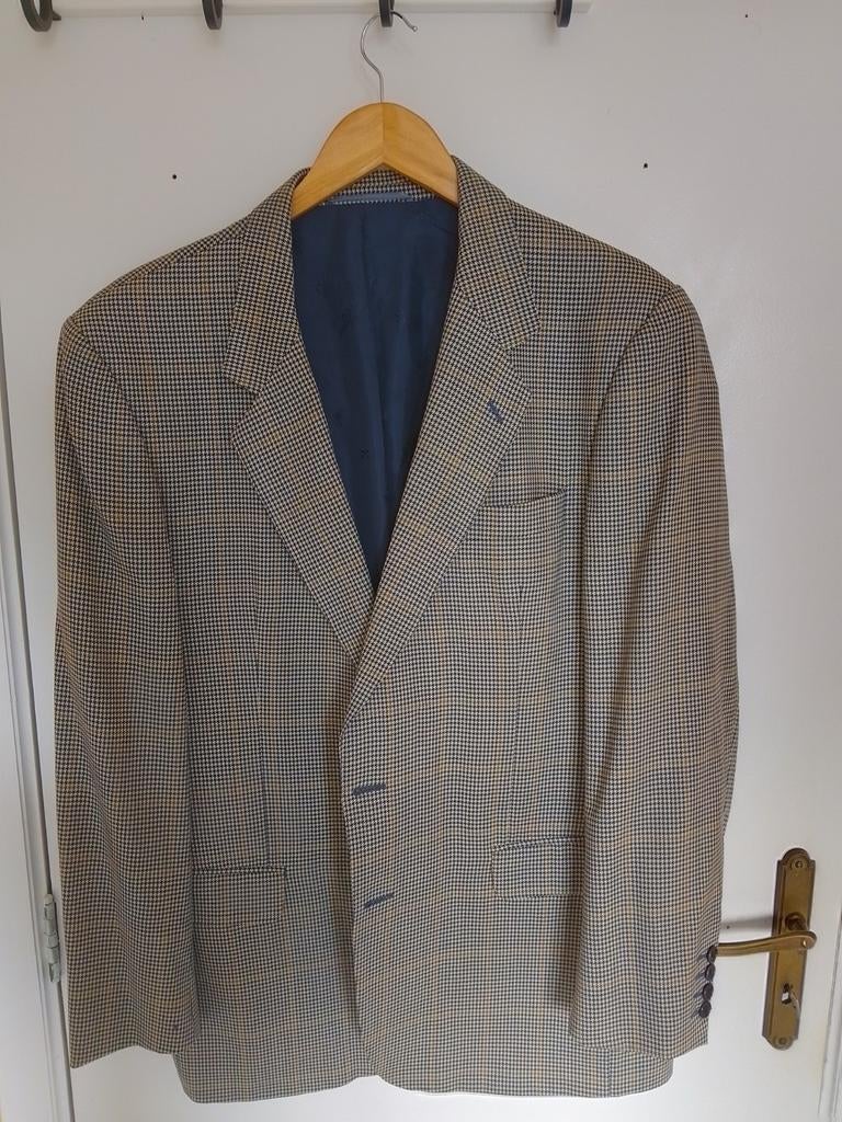 Veste de costume de Fignac à carreaux 100% laineT 54, Kleding | Heren, De Fignac, Maat 52/54 (L), Overige kleuren, Ophalen of Verzenden