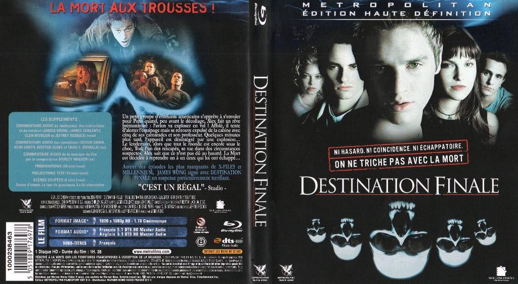 destination finale (final destination) (blu-ray) neuf, Ophalen of Verzenden, Zo goed als nieuw, Horror