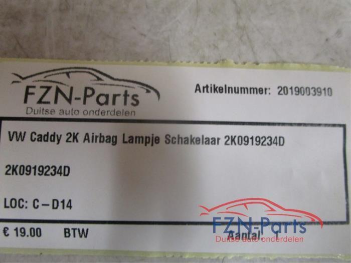 Airbag controle lampje Volkswagen Caddy (22741920), Autos : Pièces & Accessoires, Tableau de bord & Interrupteurs, Enlèvement ou Envoi