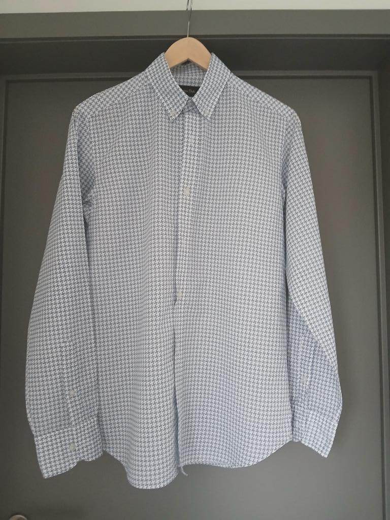 Hemd heren massimo dutti, Blauw, Halswijdte 38 (S) of kleiner, Ophalen of Verzenden, Zo goed als nieuw