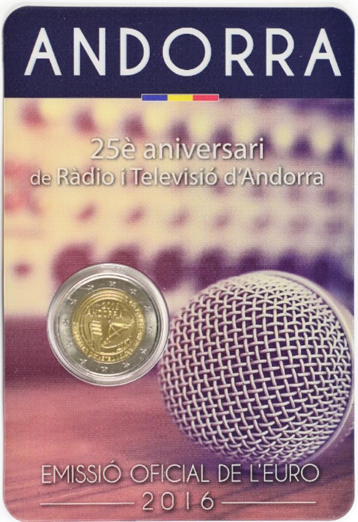 2 euro Andorra 2016 Radio & TV, Ophalen of Verzenden, 2 euro