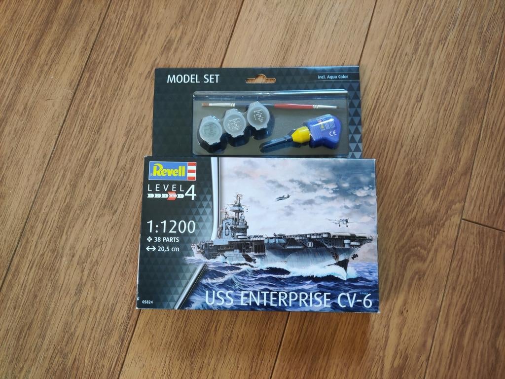 Revell USS Enterprise CV6 Modelbouw Set, Hobby en Vrije tijd, Modelbouw | Boten en Schepen, Ophalen of Verzenden, Revell