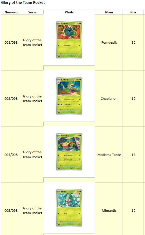 Cartes Pokémon Glory of the Team Rocket (japonaises), Hobby & Loisirs créatifs, Jeux de cartes à collectionner | Pokémon, Comme neuf
