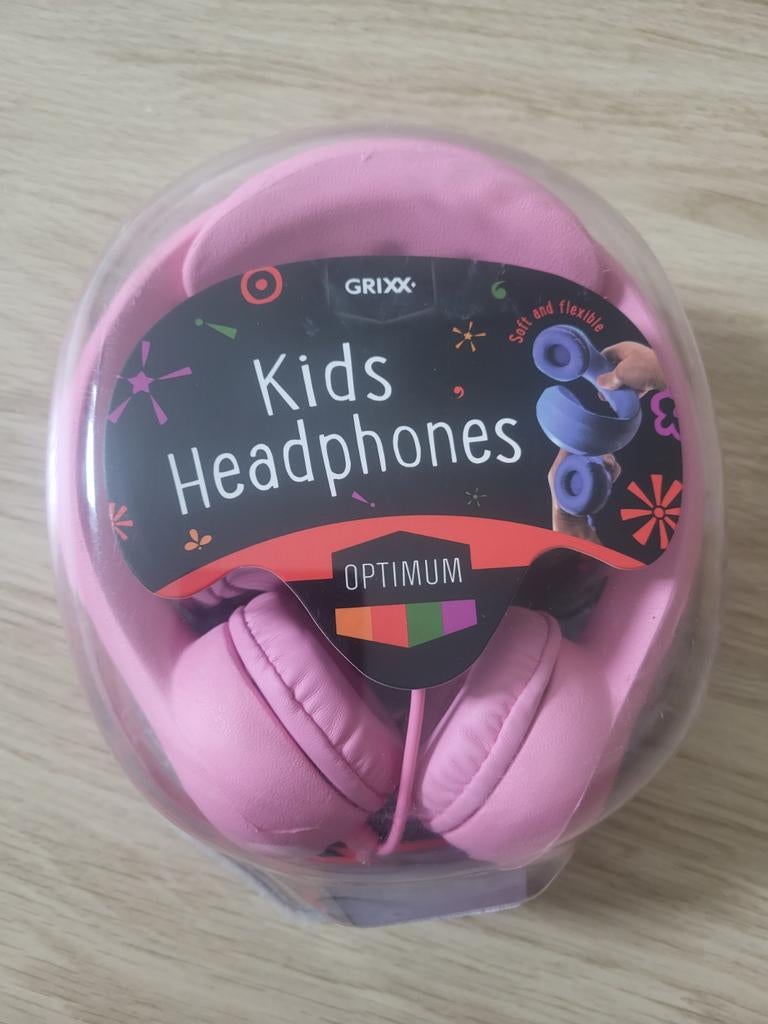 NIEUW Kinder koptelefoon (Grixx Optimum, Kids Headphones), Ophalen of Verzenden, Nieuw, Over oor (circumaural), Overige merken