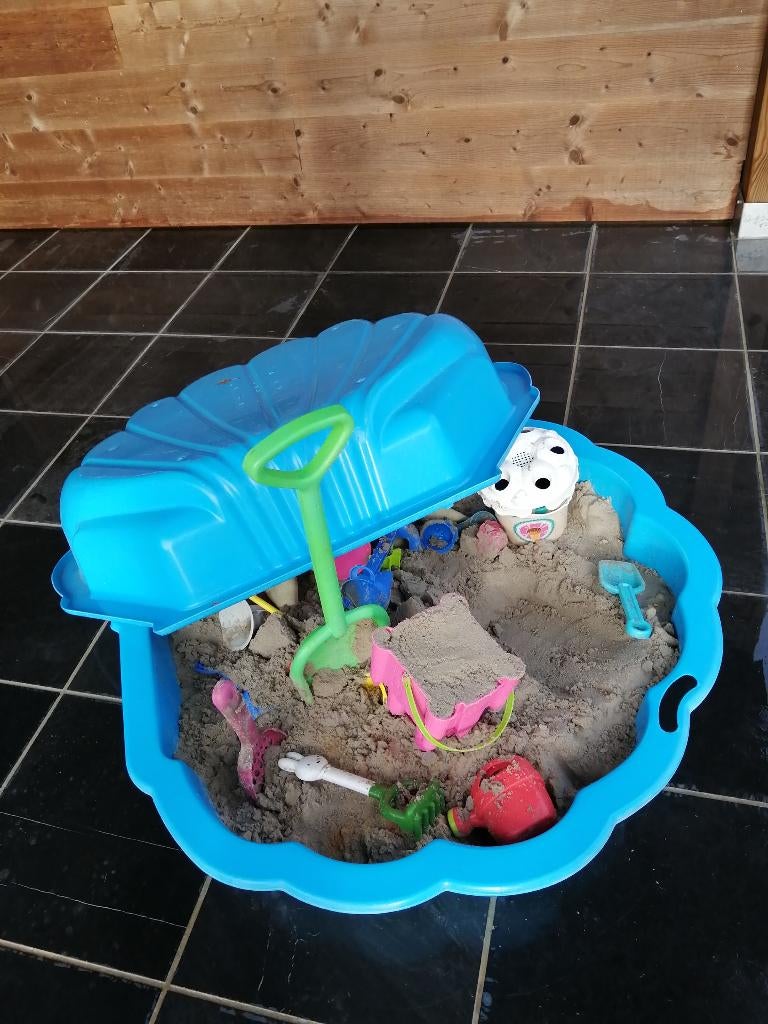 Zandbak schelp (blauw), Kinderen en Baby's, Speelgoed | Buiten | Zandbakken, Ophalen, Gebruikt