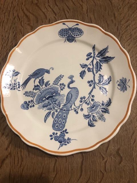 3 Assiettes Boch Frères KERAMIS "Paon", Antiquités & Art, Enlèvement ou Envoi