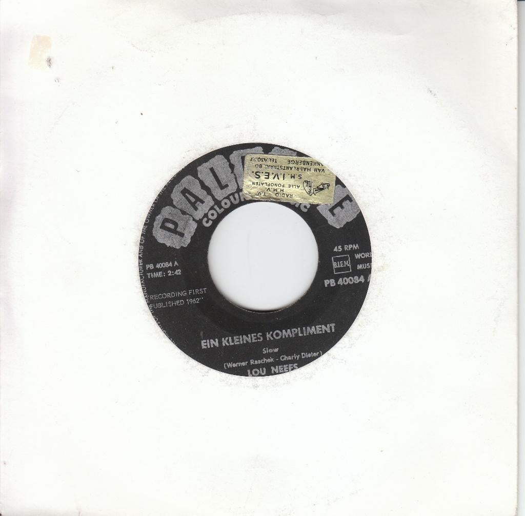 Ein kleines Kompliment van Louis Neefs, Cd's en Dvd's, Vinyl Singles, Single, Pop, 7 inch, Verzenden