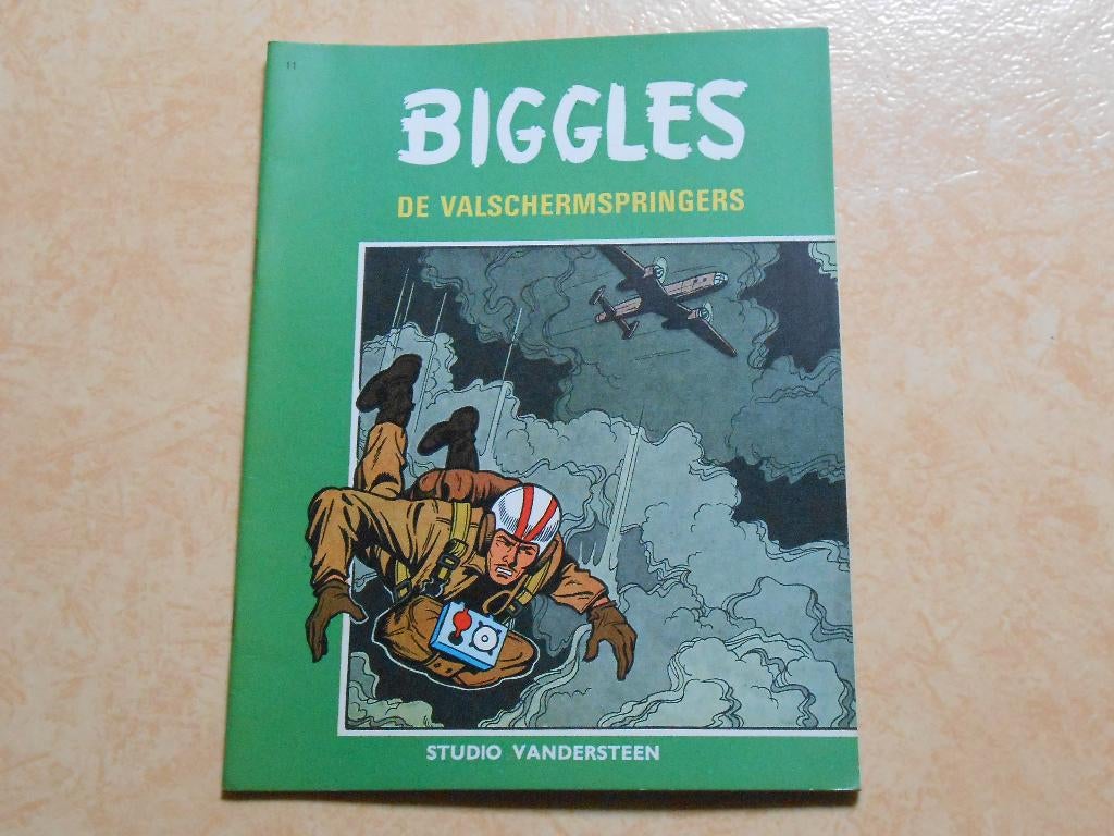 Biggles 11 De valschermspringers 1967 1 ste druk., Boeken, Willy Vandersteen, Eén stripboek, Nieuw, Ophalen of Verzenden