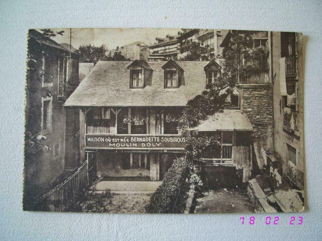 Postkaart Loudes, geboortehuis van Bernadette Soubirous 1933, Verzenden, 1920 tot 1940, Gebouw