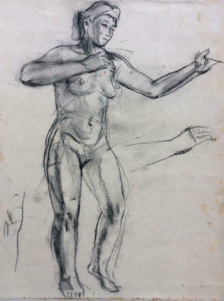 houtskooltekening Carlo de Roover (1900-1986), Antiek en Kunst, Ophalen of Verzenden