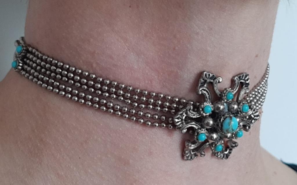 Vintage Oostenrijks Collier, rond 1950 (60€ incl.verzending), Envoi, Utilisé, Argent