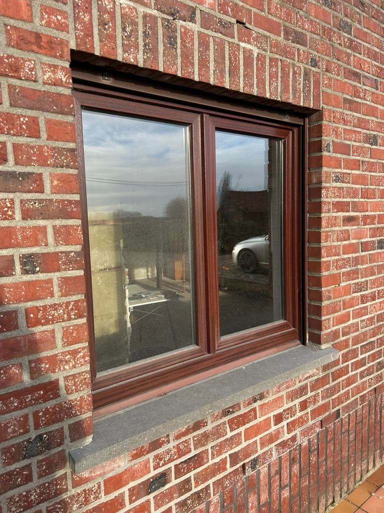8 pvc ramen en voordeur, Gebruikt, Inclusief glas, 75 tot 150 cm, Ophalen
