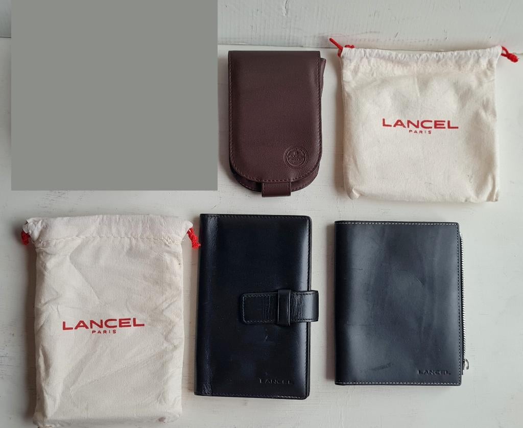 Lancel leder etuis in uitstekende staat, Enlèvement ou Envoi, Comme neuf, Noir, Autres types
