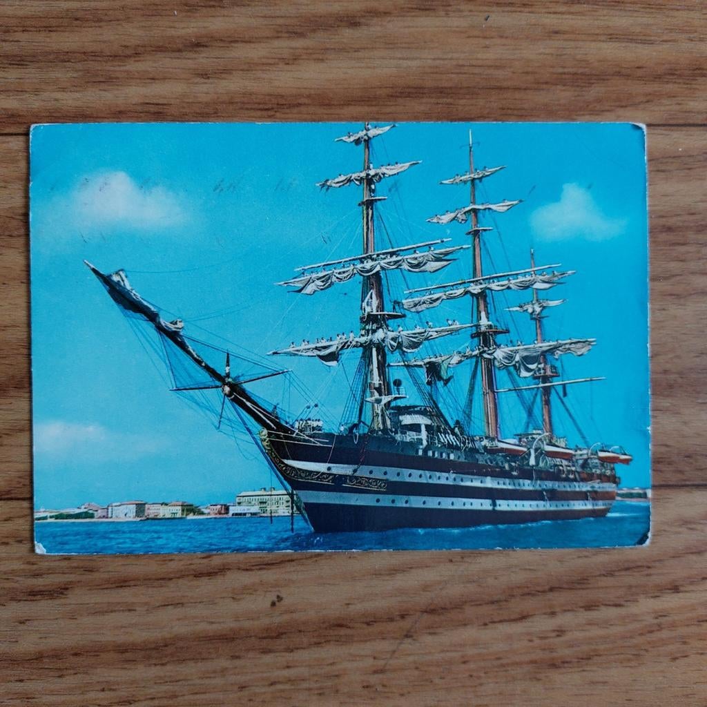 Postkaart schoolschip Vespucci, Enlèvement ou Envoi, Comme neuf