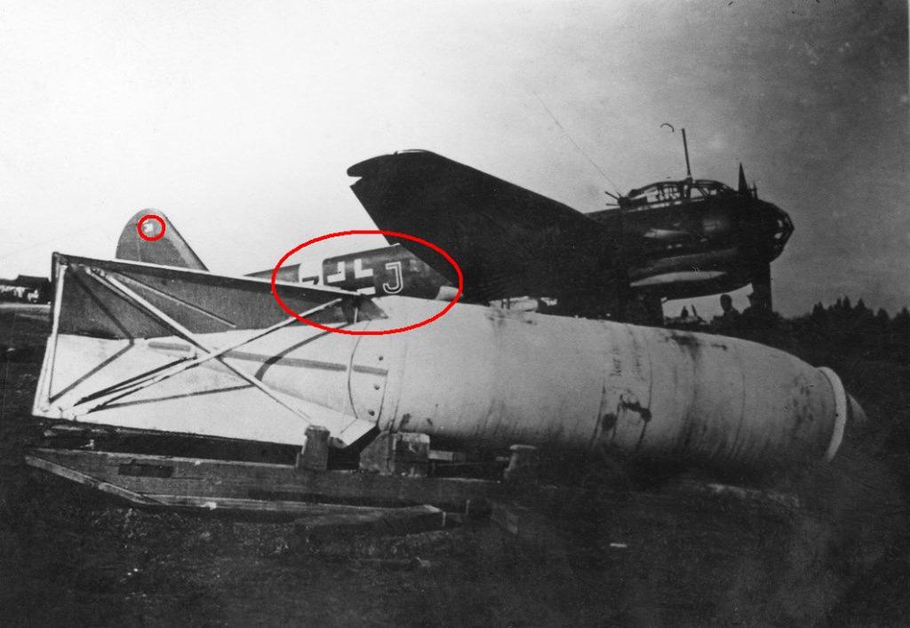 photo orig. - Avion Junkers Ju 88 avec bombe d'avion - WW2, Envoi, Armée de l'air, Photo ou Poster