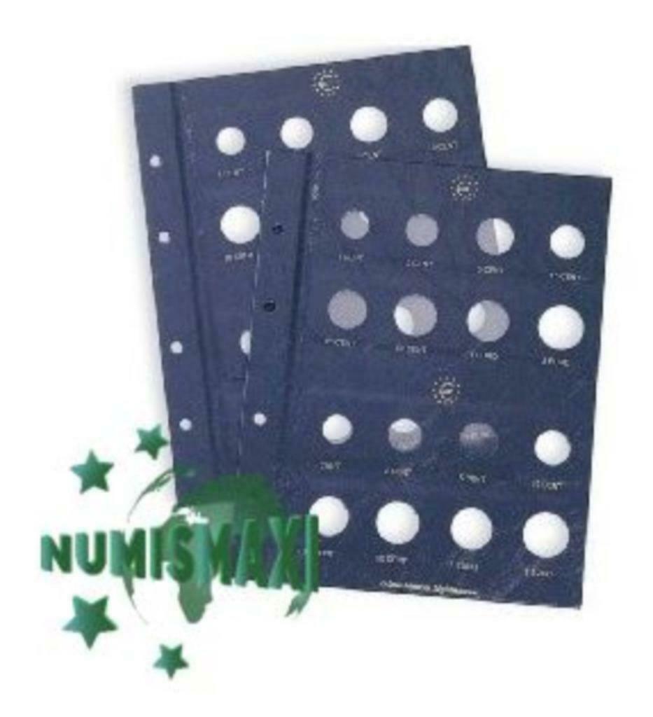 2x Leuchtturm Vista blad voor 2 reeksen euromunten, Ophalen of Verzenden
