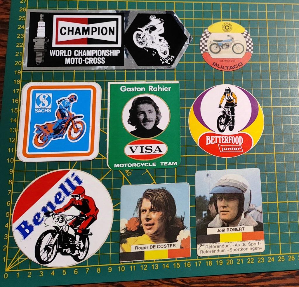 Lot 8x stickers Motorcross, Enlèvement ou Envoi