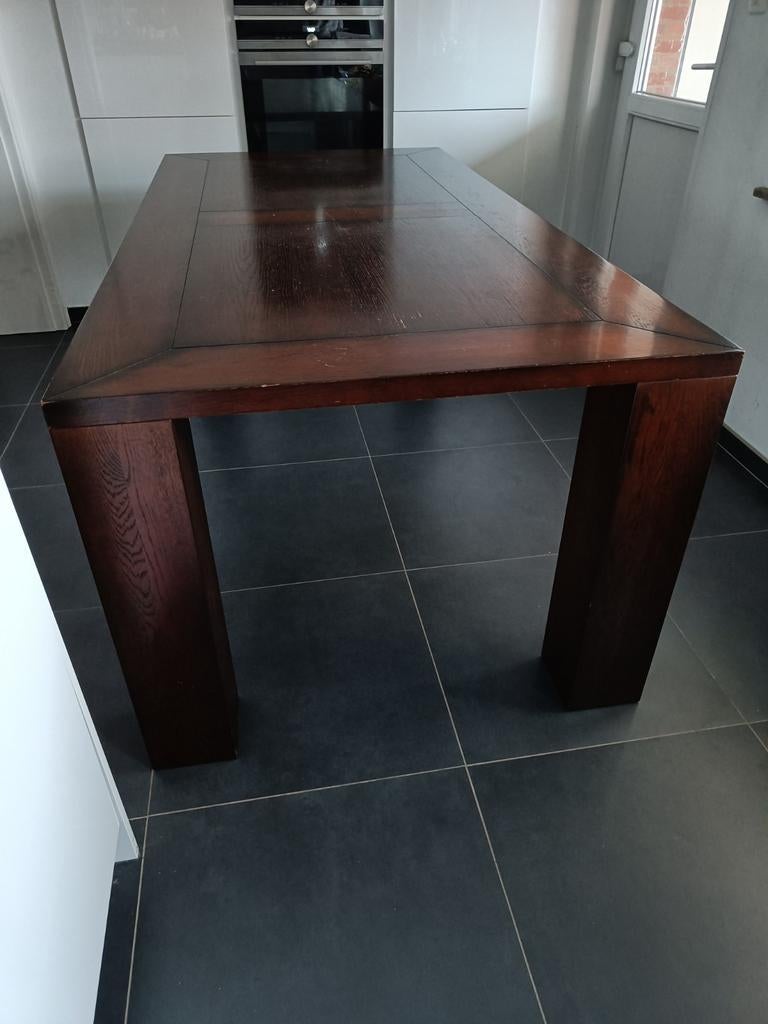 Robuuste eettafel 200 x 100cm., Huis en Inrichting, Tafels | Eettafels, Ophalen, 100 tot 150 cm, 200 cm of meer, Vijf personen of meer