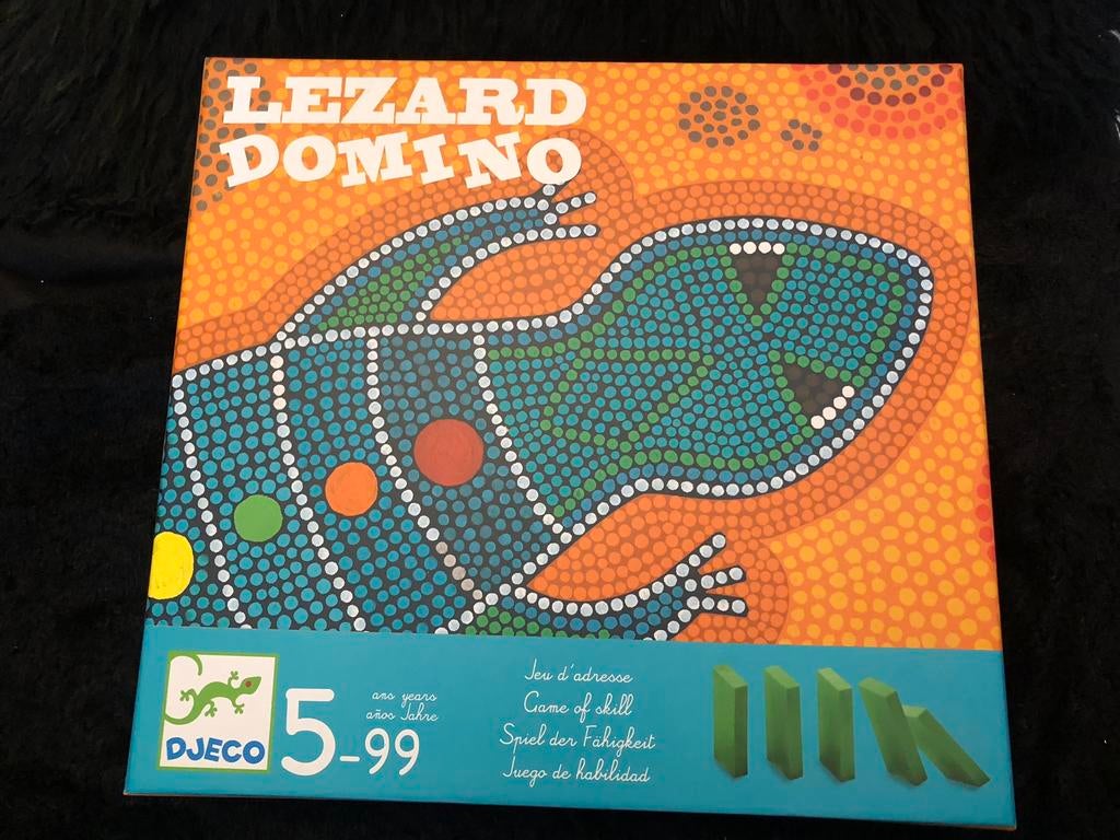 Spel: Domino Lizard - 5 - 99 jaar oud - Djeco, Kinderen en Baby's, Speelgoed | Educatief en Creatief, Ophalen, Gebruikt
