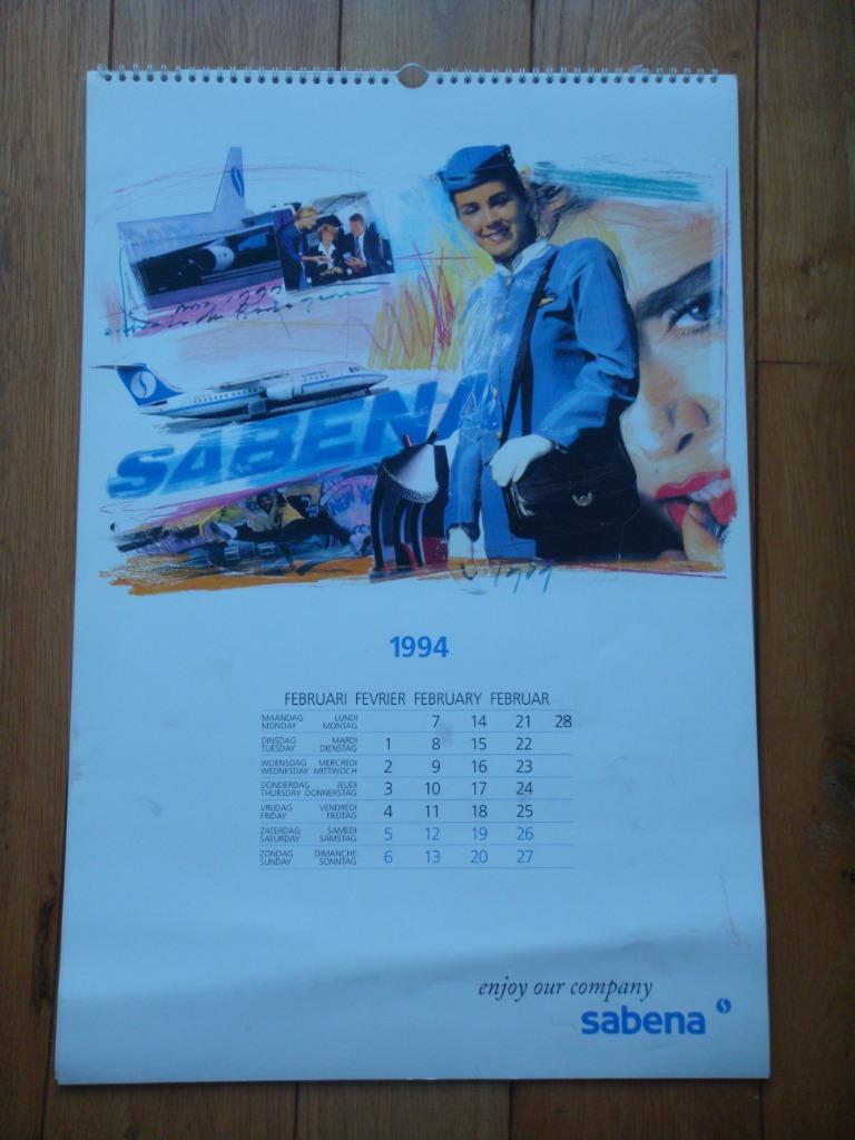 Calendrier Sabena 1994, Enlèvement ou Envoi