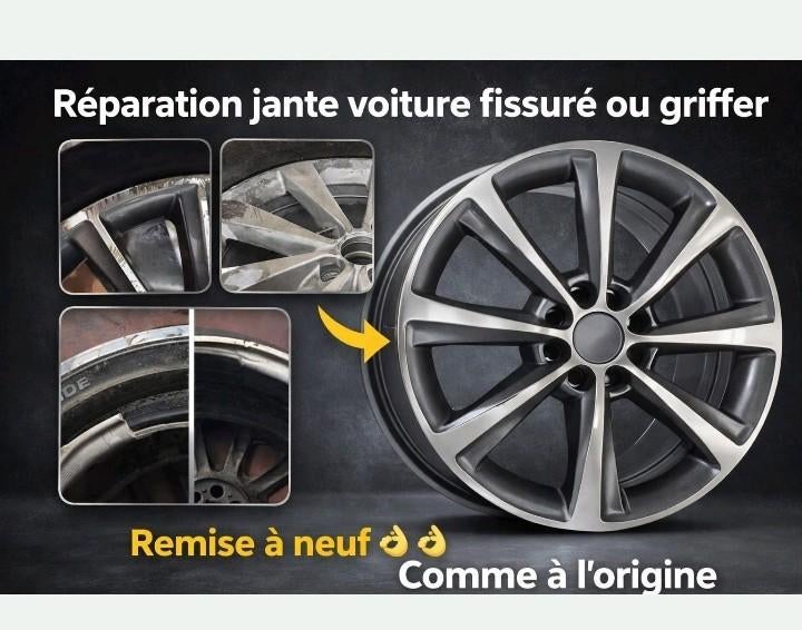 Réparation jante fissuré ou griffer ou voiler