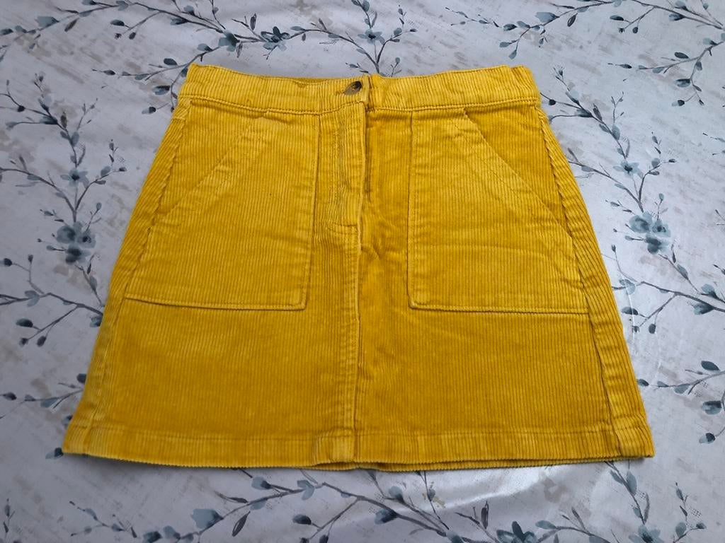 Okergeel geribbeld rokje van H&M, maat 128, Enfants & Bébés, Vêtements enfant | Taille 128, Robe ou Jupe, Enlèvement ou Envoi