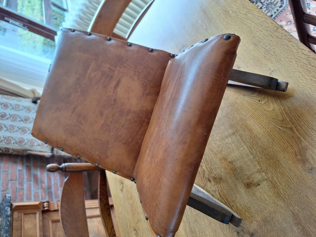 Vintage schommelvoetbankje. Jaren 50-60., Huis en Inrichting, Stoelen, Ophalen, Zo goed als nieuw, Hout