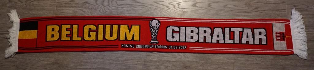 Écharpe de football belge - Gibraltar 31/08/2017, Enlèvement ou Envoi