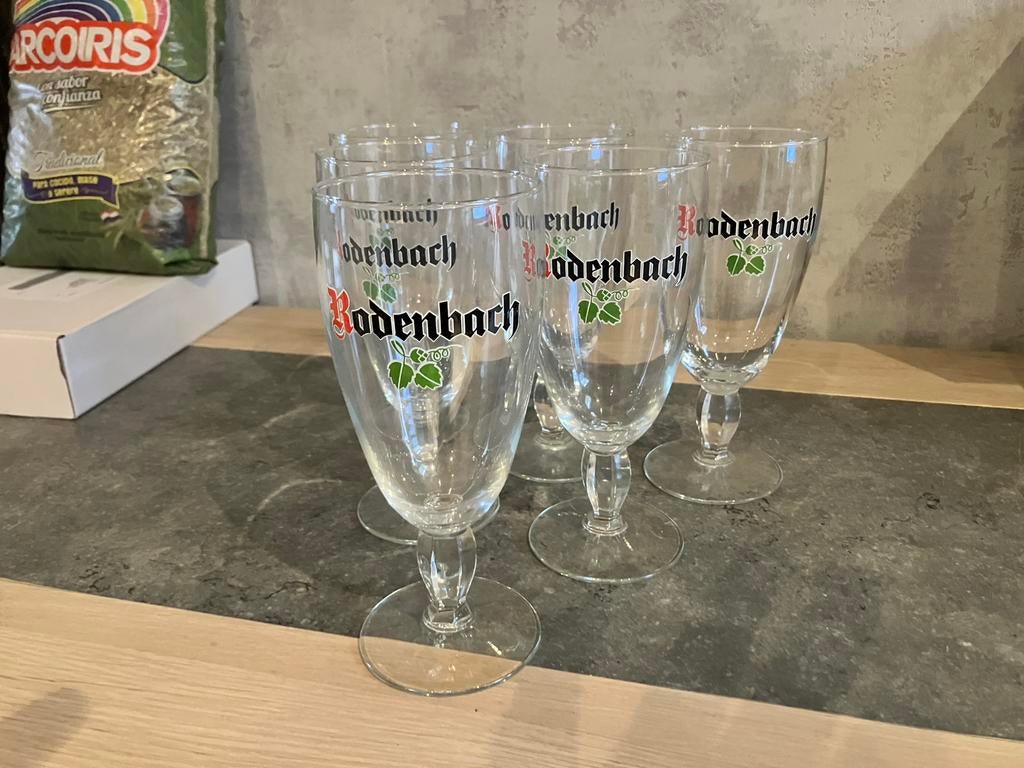 6 Rodenbach glazen, Enlèvement, Comme neuf