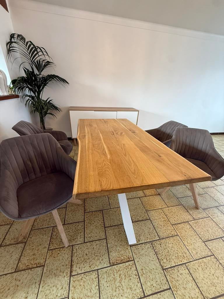 Magnifique table en chêne massif – 160 cm, Maison & Meubles, Tables | Tables à manger, Enlèvement, Utilisé