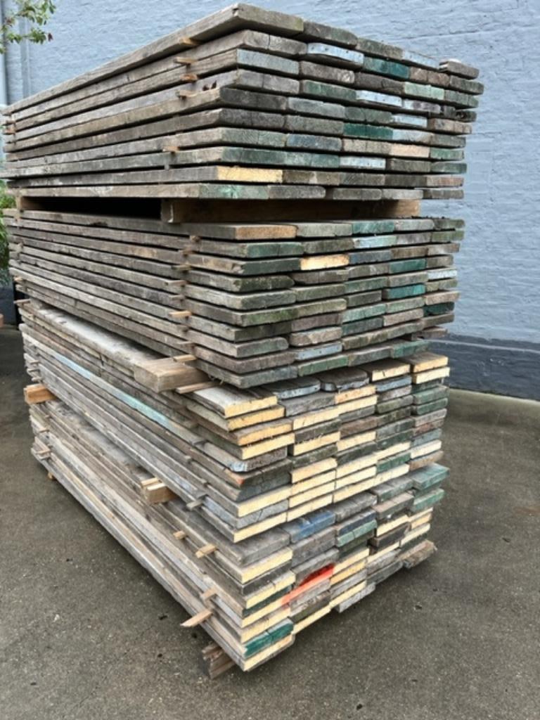 Gebruikte steigerplanken | Steigerhout | recup hout, Doe-het-zelf en Bouw, Hout en Planken, Steigerhout, Ophalen