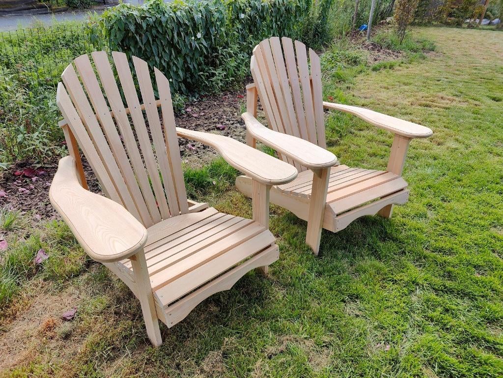 2 Bearchair model tuintoelen in Siberische lariks, Tuin en Terras, Ophalen, Nieuw, Hout