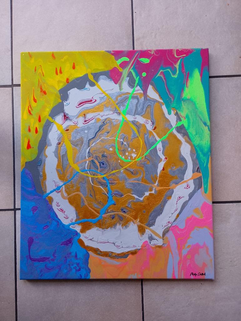 Acrylschilderij op canvas, Enlèvement