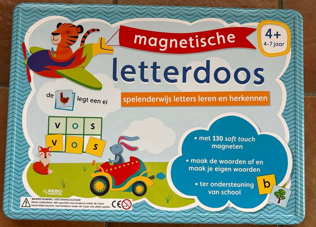Magnetische letterdoos educatief speelgoed 4+ Rebo, Kinderen en Baby's, Ophalen, Zo goed als nieuw
