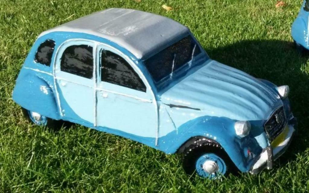 Citroën 2PK model gegoten beton, Ophalen of Verzenden