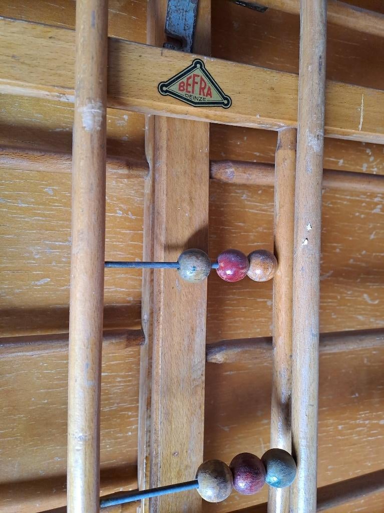 Parc Vintage pliable, avec boulier et roulettes, Enlèvement, Utilisé, Rectangulaire, Roulettes