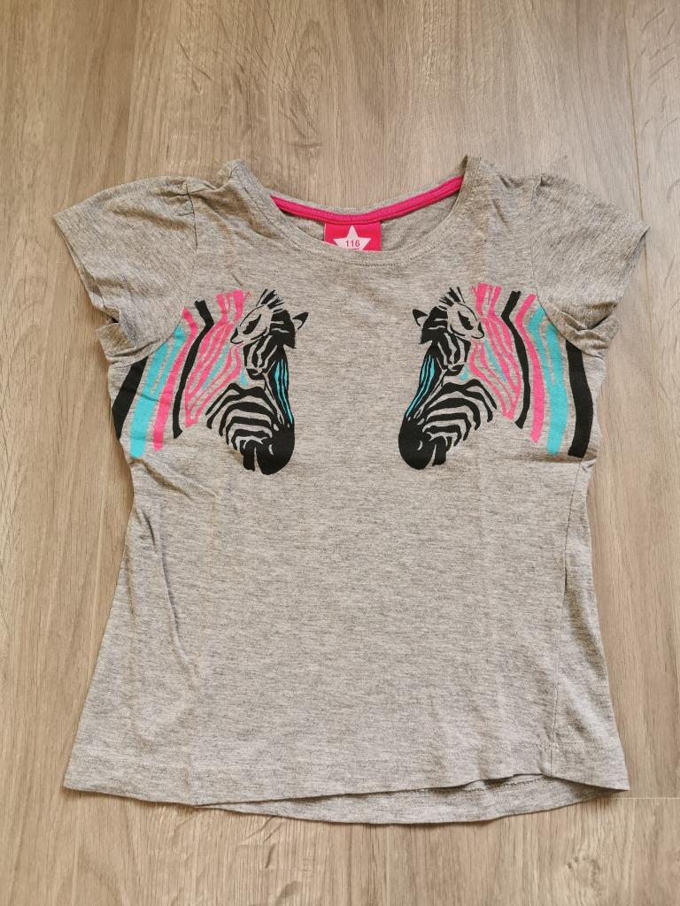 T-shirt zebra - maat 116/122, Ophalen of Verzenden, Zo goed als nieuw, Meisje, Shirt of Longsleeve