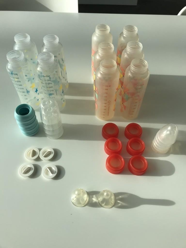 10 Zuigflessen van TIGEX voor baby, Kinderen en Baby's, Ophalen of Verzenden, Zo goed als nieuw, Overige typen