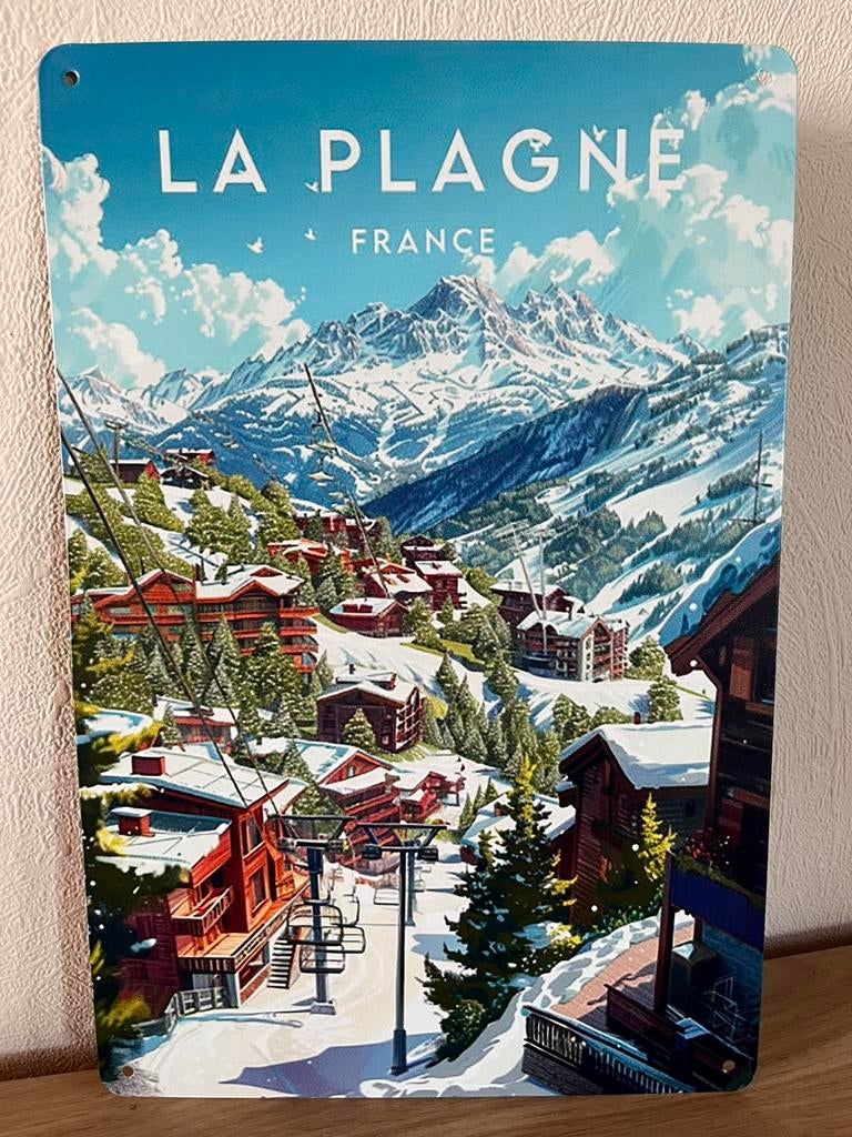 Plaque metallique la plagne, Enlèvement ou Envoi, Neuf