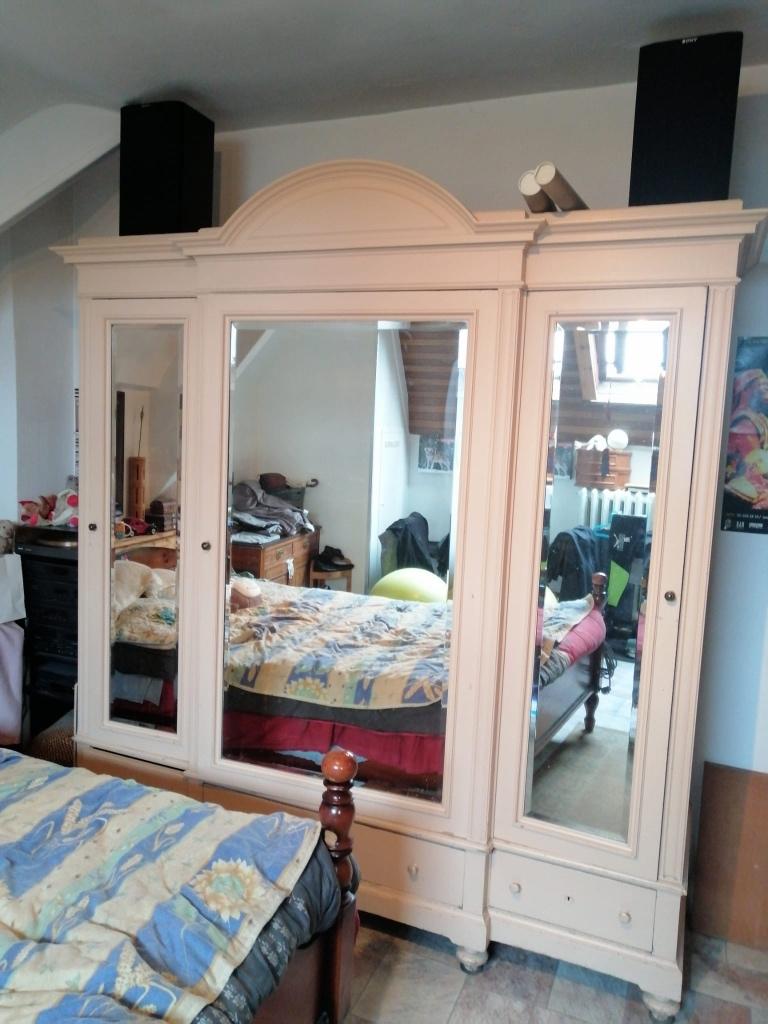 Armoire penderie vêtements vintage / kledingkast vintage, Enlèvement