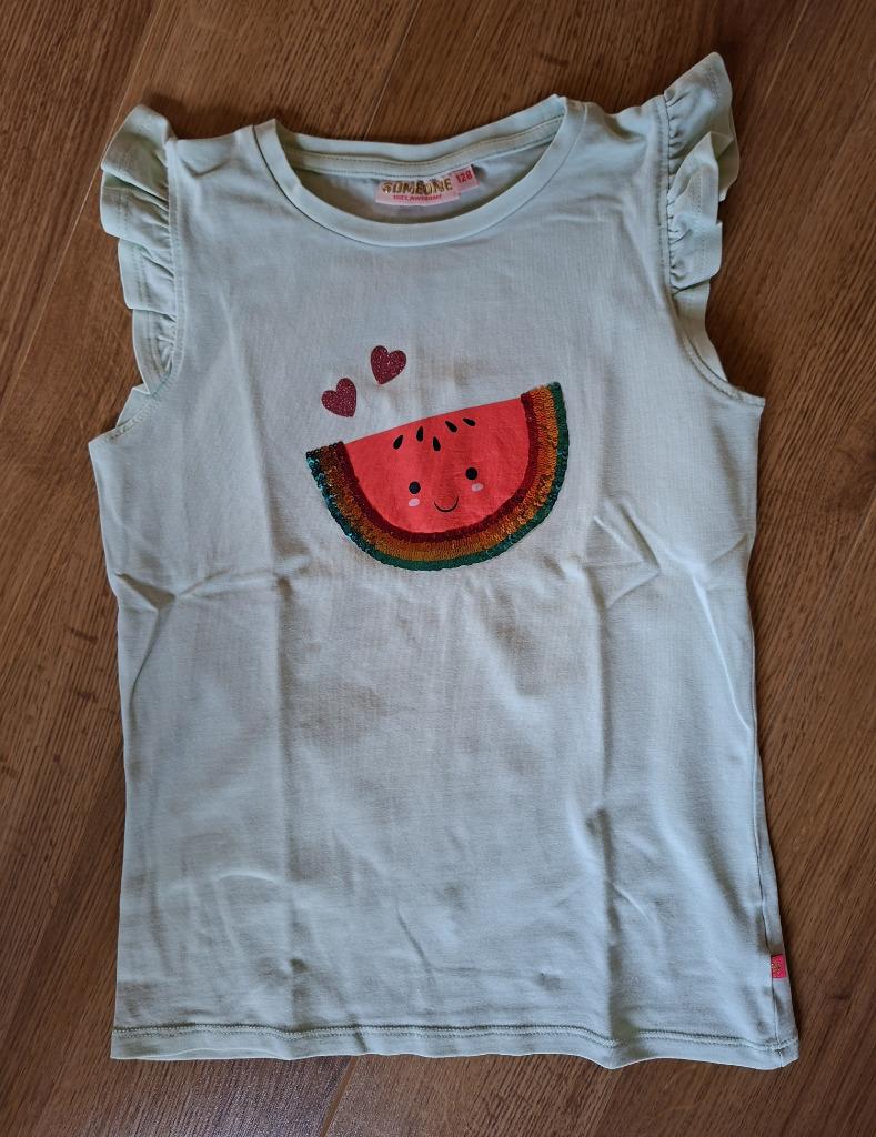Someone lichtgroene T-shirt watermeloen 128, Kinderen en Baby's, Kinderkleding | Maat 128, Gebruikt, Meisje, Ophalen of Verzenden
