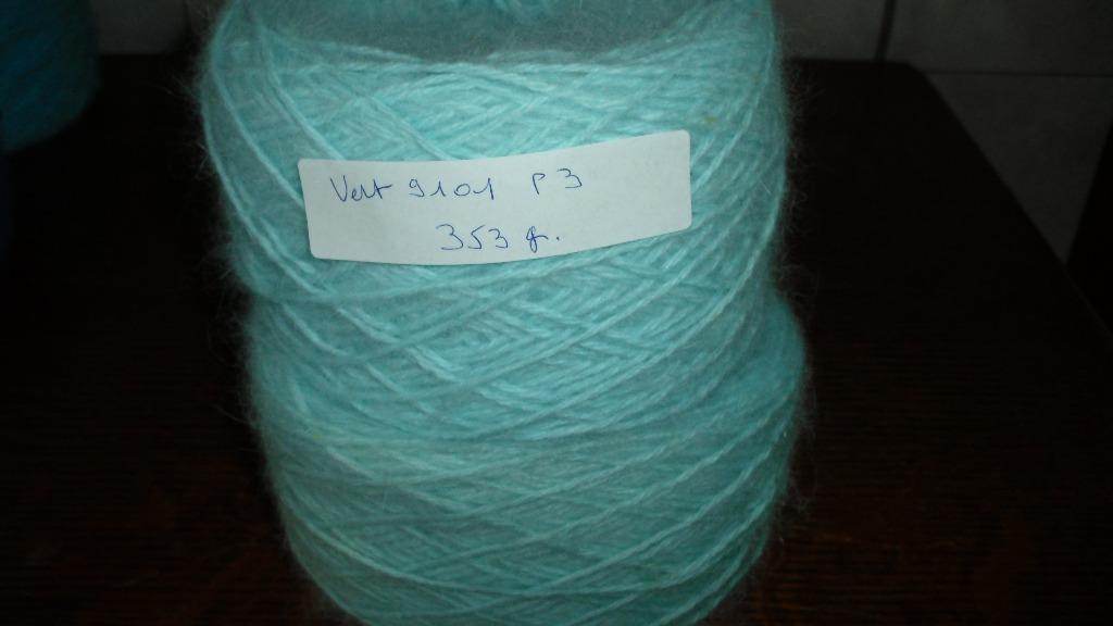 lot de laine ANGORA 80%, couleur vert 9101, lot 353 gr =38€8, Hobby en Vrije tijd, Breien en Haken, Verzenden, Nieuw, Breien of Haken