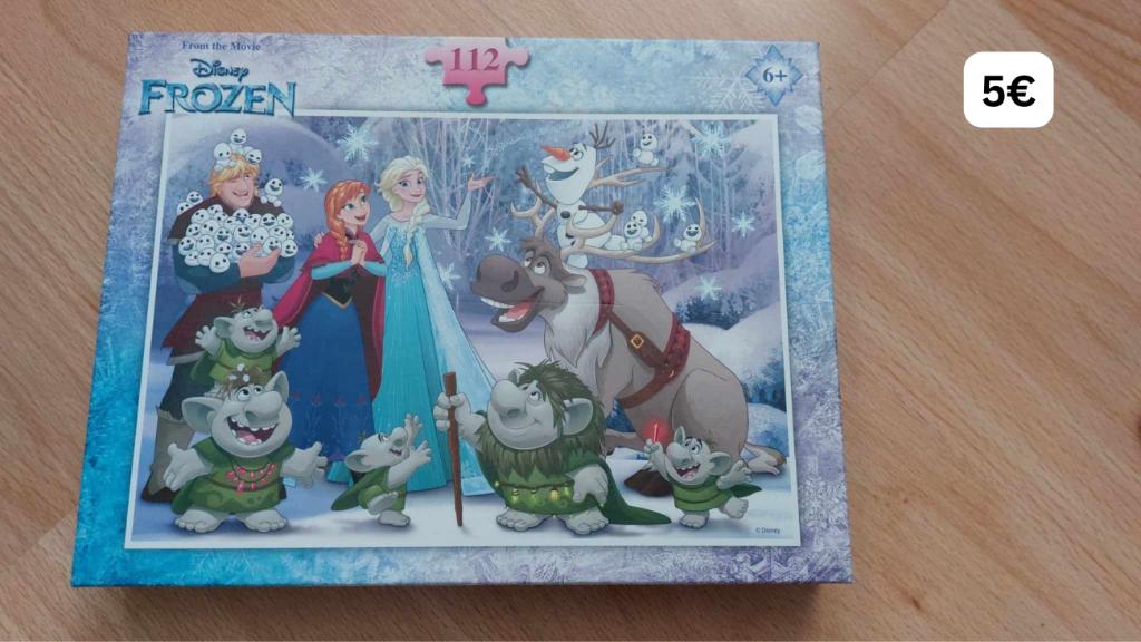 Disney Frozen puzzel 112 stuks, Ophalen of Verzenden, Meer dan 50 stukjes, Gebruikt, 4 tot 6 jaar