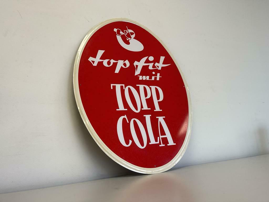 Ancien panneau d'affichage TOPP Cola, Enlèvement ou Envoi, Utilisé, Panneau publicitaire