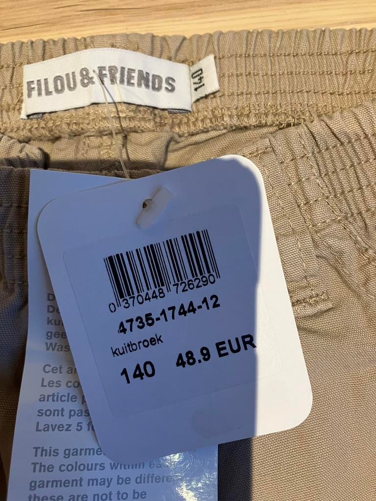 Filou and Friends kuitbroek beige maat 140 nieuw, Broek, Nieuw, Filou & Friends, Ophalen of Verzenden