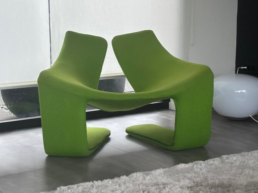 Fauteuil Zen  du designer chinois kwok hoi chan, Huis en Inrichting, Zitzakken, Gebruikt, Overige typen, Groen, Ophalen